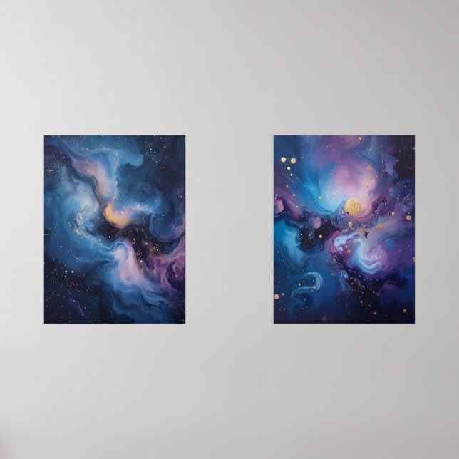 Jeux D'art Mural Fleur céleste : Une nébuleuse en mouvement (Recto)