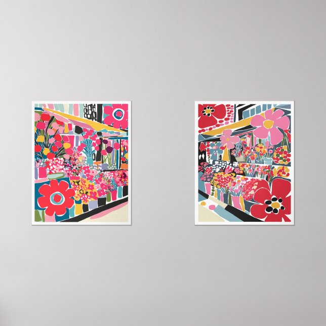 Jeux D'art Mural Fleur Marimekko Imprimer audacieux maximalisme ens (Recto)