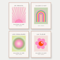 Galerie Rose Et Vert Mur Boho Galerie Tendance