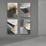 Jeux D'art Mural Graphique géométrique moderne dessin mur d'art ens<br><div class="desc">Ensemble de 4 formes géométriques abstraites du milieu du siècle dessinant l'art mural. Sugester cadre de bordure noire vous pouvez facilement changer en changeant la couleur arrière - plan.</div>