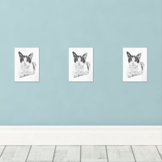 Jeux D'art Mural Halftone Kitty Portrait
