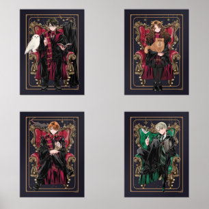 Jeux D'art Mural HARRY POTTER™ - Illustrations de caractères d'Anim