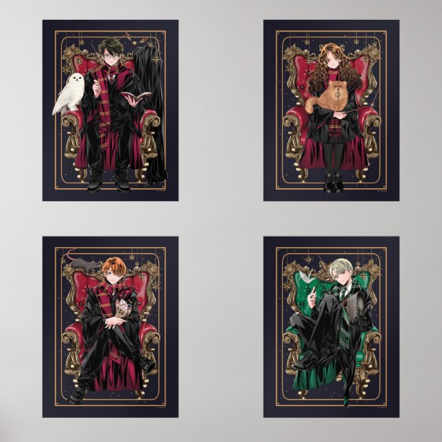 Jeux D'art Mural HARRY POTTER™ - Illustrations de caractères d'Anim (Recto)