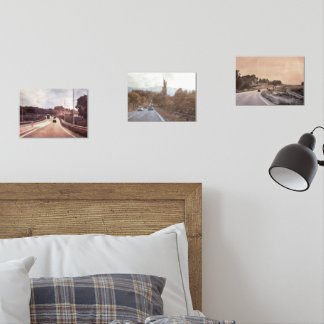 Jeux D'art Mural Impression aquarelle 3 routes