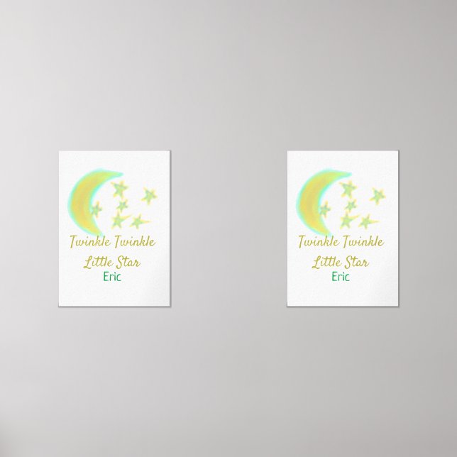 Jeux D'art Mural Jaune vert scintille Twinkle Little Star ajouter l (Recto)