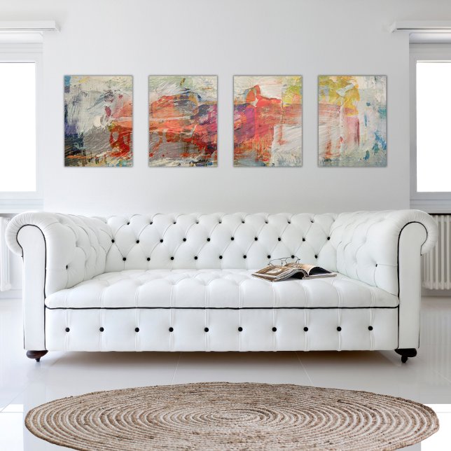 Jeux D'art Mural Jeu d'impression à quatre pièces Abstrait pâle (Créateur téléchargé)