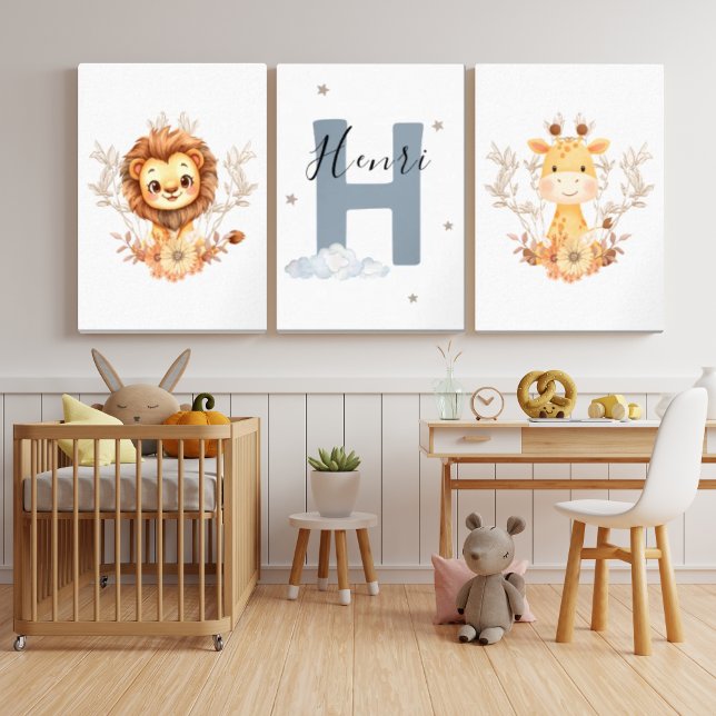 Jeux D'art Mural Jungle Animals Safari Baby Animals Nursery (Créateur téléchargé)