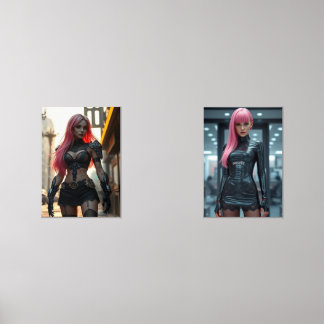 Jeux D'art Mural La Cyber-fille et l'avenir dystopique