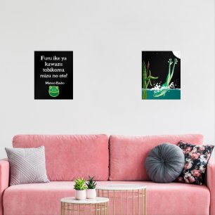 Jeux D'art Mural La grenouille de Basho Haiku