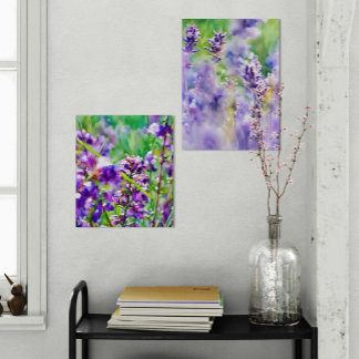 Jeux D'art Mural Lavender Dreamscapes : Un duo de purple sérénité