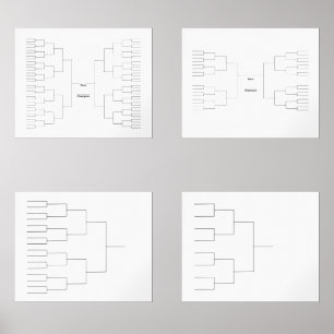 Jeux D'art Mural Mars Basketball 64 32 Team Bracket 16 8 Quadrant