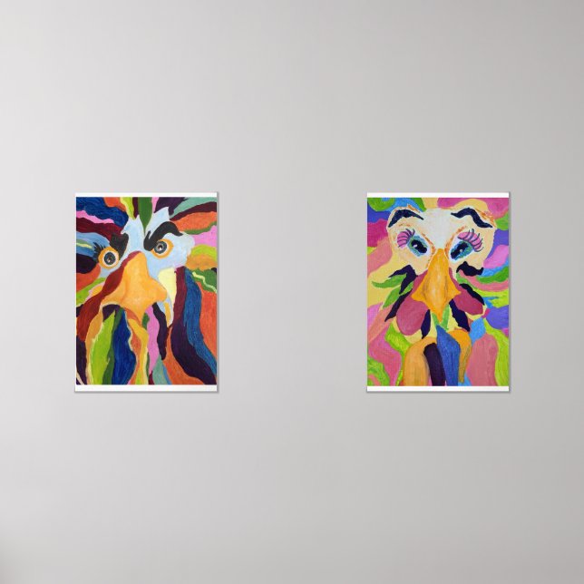 Jeux D'art Mural Maurice et Flavia Prints (Recto)