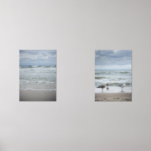 Jeux D'art Mural Mer majestueuse avec des vagues sous un ciel orage