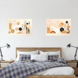 Jeux D'art Mural Mi-siècle beige