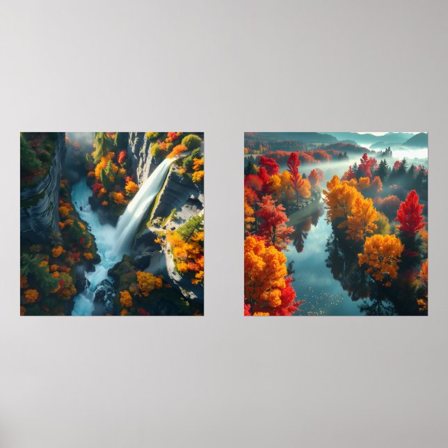 Jeux D'art Mural Modern Navy & Gold Abstract Mountain Peak – Luxury (Recto)