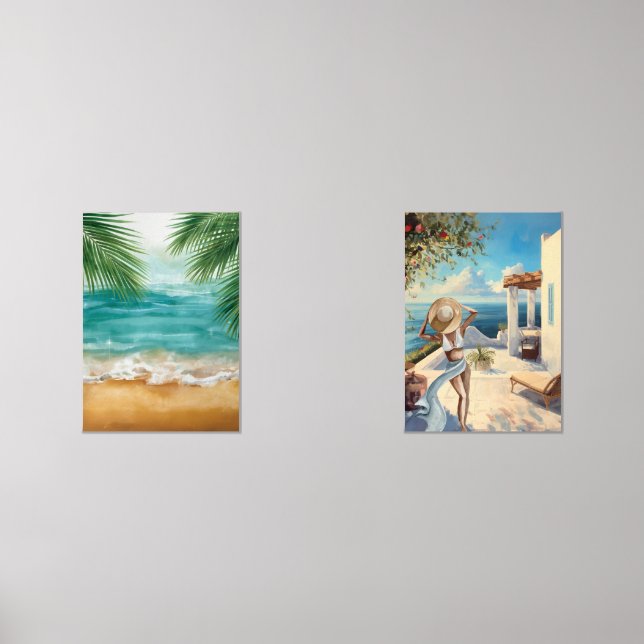 Jeux D'art Mural Mur côtier | Mer Méditerranée (Recto)