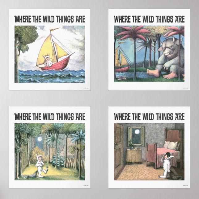 Jeux D'art Mural Où Sont Les Choses Sauvages (Recto)