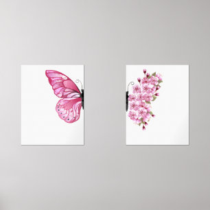 Jeux D'art Mural Papillon rose