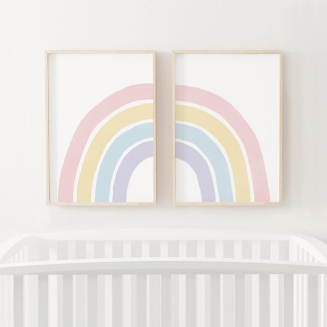 Jeux D'art Mural Pastel Rainbow Girl Nursery Décor (Créateur téléchargé)