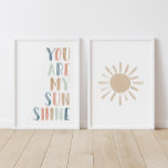 Jeux D'art Mural Pastel You Are My Sunshine and Sun Girl Nursery<br><div class="desc">Aménagez l'espace de votre petit avec ce pastel "Vous êtes mon soleil" et le coucher de soleil des imprimés.</div>