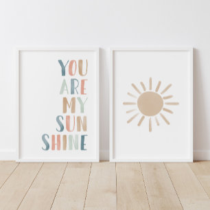 Jeux D'art Mural Pastel You Are My Sunshine and Sun Girl Nursery