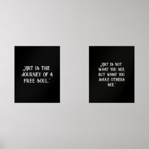 Jeux D'art Mural Personnaliser Black Wihite Poster citations inspir
