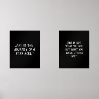 Jeux D'art Mural Personnaliser Black Wihite Poster citations inspir