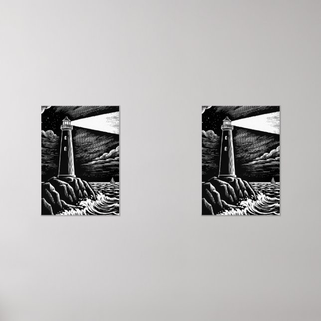 Jeux D'art Mural phare la nuit (Recto)