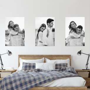 Jeux D'art Mural Photos de portrait noir et blanc fiançailles