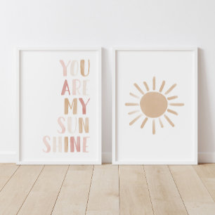 Jeux D'art Mural Pink You Are My Sunshine and Sun Girl Nursery