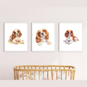 Jeux D'art Mural Poster Cavalier Spaniel, Puppy Nursert Imprimer