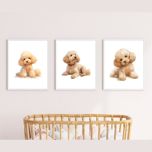 Jeux D'art Mural Puppy Nursery Decor, Poodorat Wall Art (Créateur téléchargé)