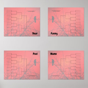 Jeux D'art Mural Quadrant du tournoi de paille rouge