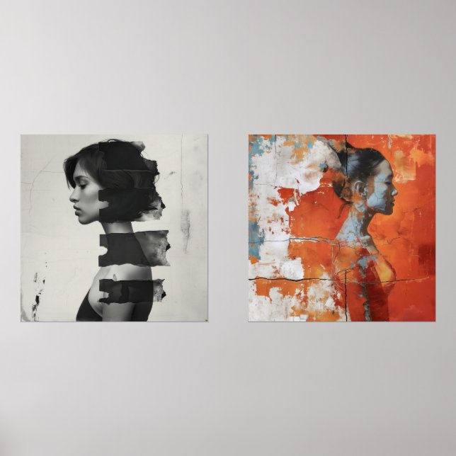 Jeux D'art Mural Représentation artistique montrant une femme dans  (Recto)