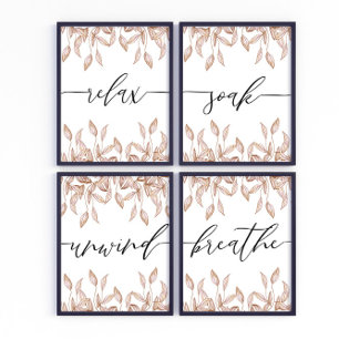 Jeux D'art Mural Respire La Salle De Bains Relax