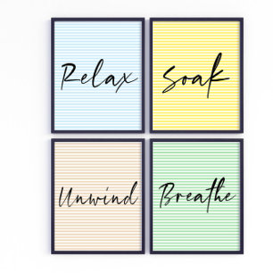 Jeux D'art Mural Respire La Salle De Bains Relax