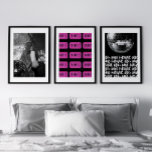 Jeux D'art Mural Retro Disco Days Disco Ball Noir & Blanc Rose<br><div class="desc">Retro Disco Days Disco Ball Black & White Pink Wall Art Sets</div>