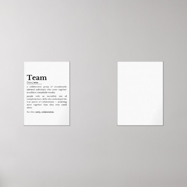Jeux D'art Mural Team Definition – The Power of Collaboration  (Recto)
