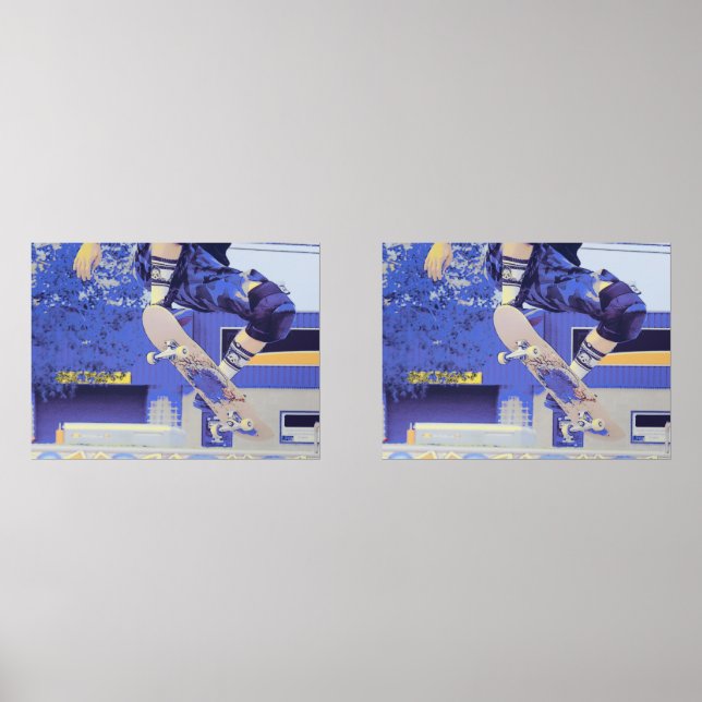 Jeux D'art Mural Temps d'antenne - Skateboarder (Recto)