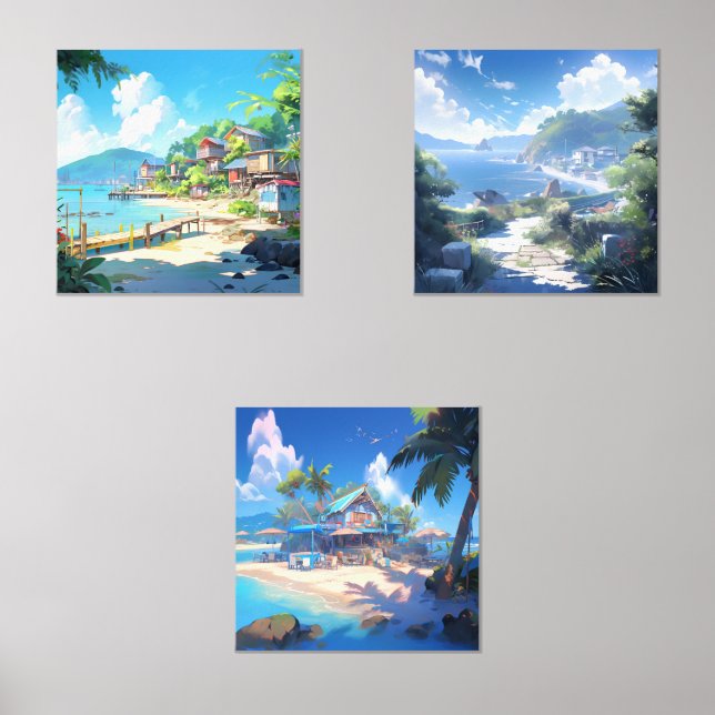 Jeux D'art Mural Village à Coastal City (Recto)