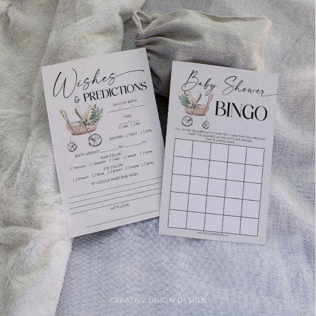 Jeux de Baby shower à deux côtés neutres pour les  (baby shower game)