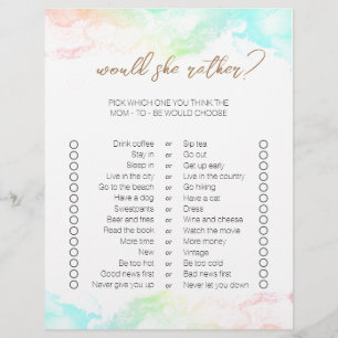 Jeux de Baby shower à deux côtés Rainbow Clouds