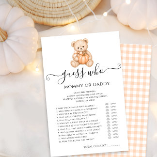 Jeux de Baby Shower Bébé Citrouille Orange Maman o