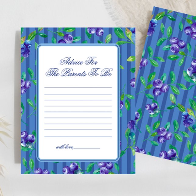 Jeux de Baby Shower Conseils Sweet Blueberries (Créateur téléchargé)