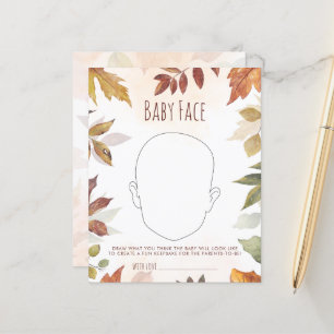 Jeux de Baby shower de visage pour bébé d'automne