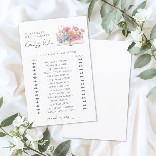 Jeux de Baby Shower : Devine Qui - Livre Mariée