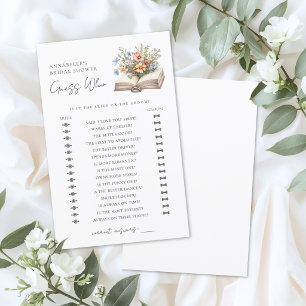 Jeux de Baby Shower : Devine Qui - Livre Mariée