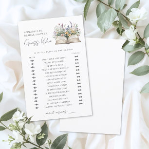 Jeux de Baby Shower : Devine Qui - Livre Mariée