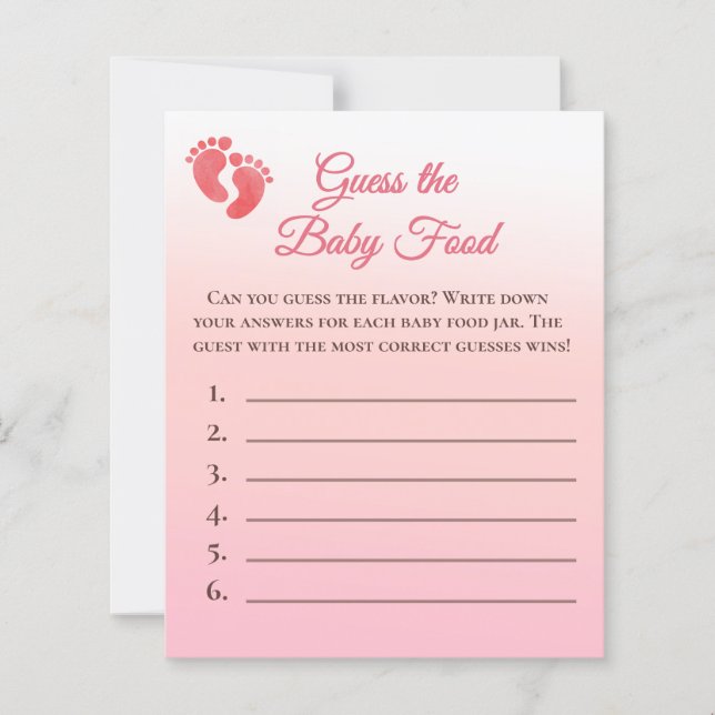Jeux de Baby Shower : Devinez la Nourriture Bébé a (Devant)