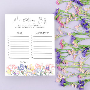 Jeux de baby shower Fleur sauvage devinez le nom d